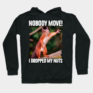 Nobody Move I Dropped My Nuts Funny Squirrel Hoodie